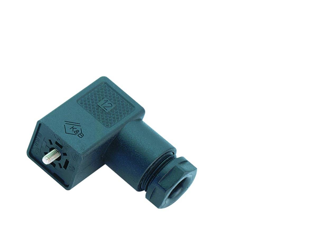 Conector válvula solenoide tipo C serie 230 Schwarz Binder Polo:3 + PE 43-1902-000-04 Binder Contenido: 1 ST