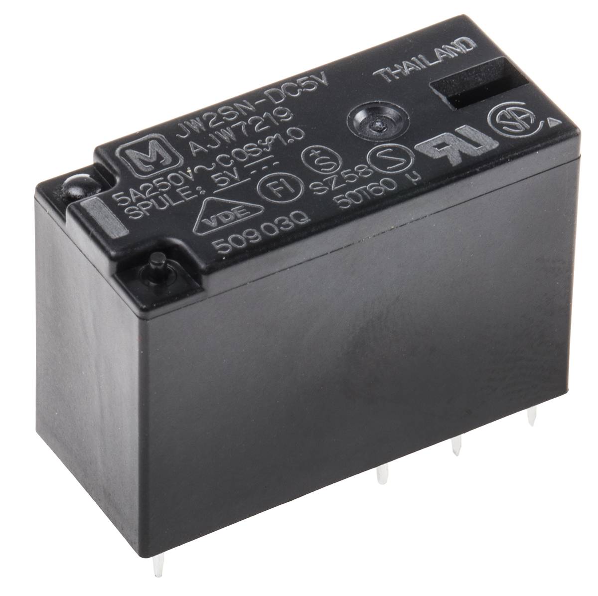 Panasonic JW2SN5 Relé de impresión 5 V/DC 5 A 2 contactos inversores 1 ST