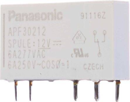 Panasonic APF30212 Relé de impresión 12 V/DC 6 A 1 contacto inversor 1 ST