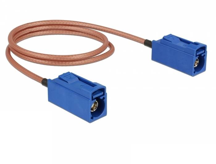 Delock Antena WLAN Cable [1x Conector hembra Fakra - 1x Conector hembra Fakra] 0.50 m Multicolor-1