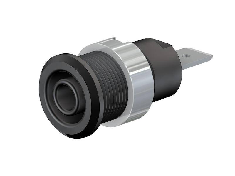 Stäubli SLB4-F6,3/N-X Toma de seguridad para laboratorio Conector hembra, encastrable Ø del pasador: 4 mm Schwarz 1 UD(S). Piece