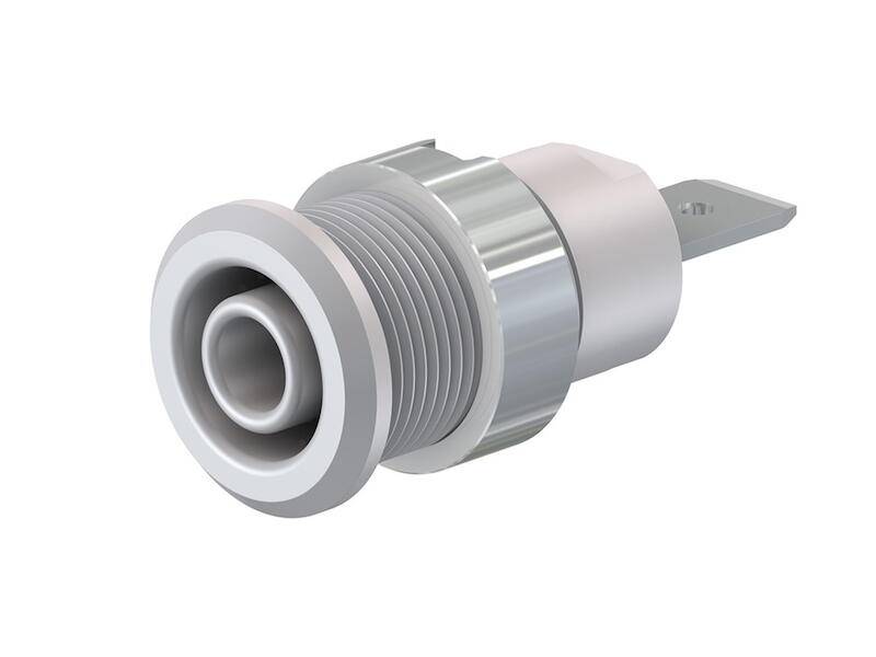 Stäubli SLB4-F6,3/N-X Toma de seguridad para laboratorio Conector hembra, encastrable Ø del pasador: 4 mm Blanco 1 ST Piece