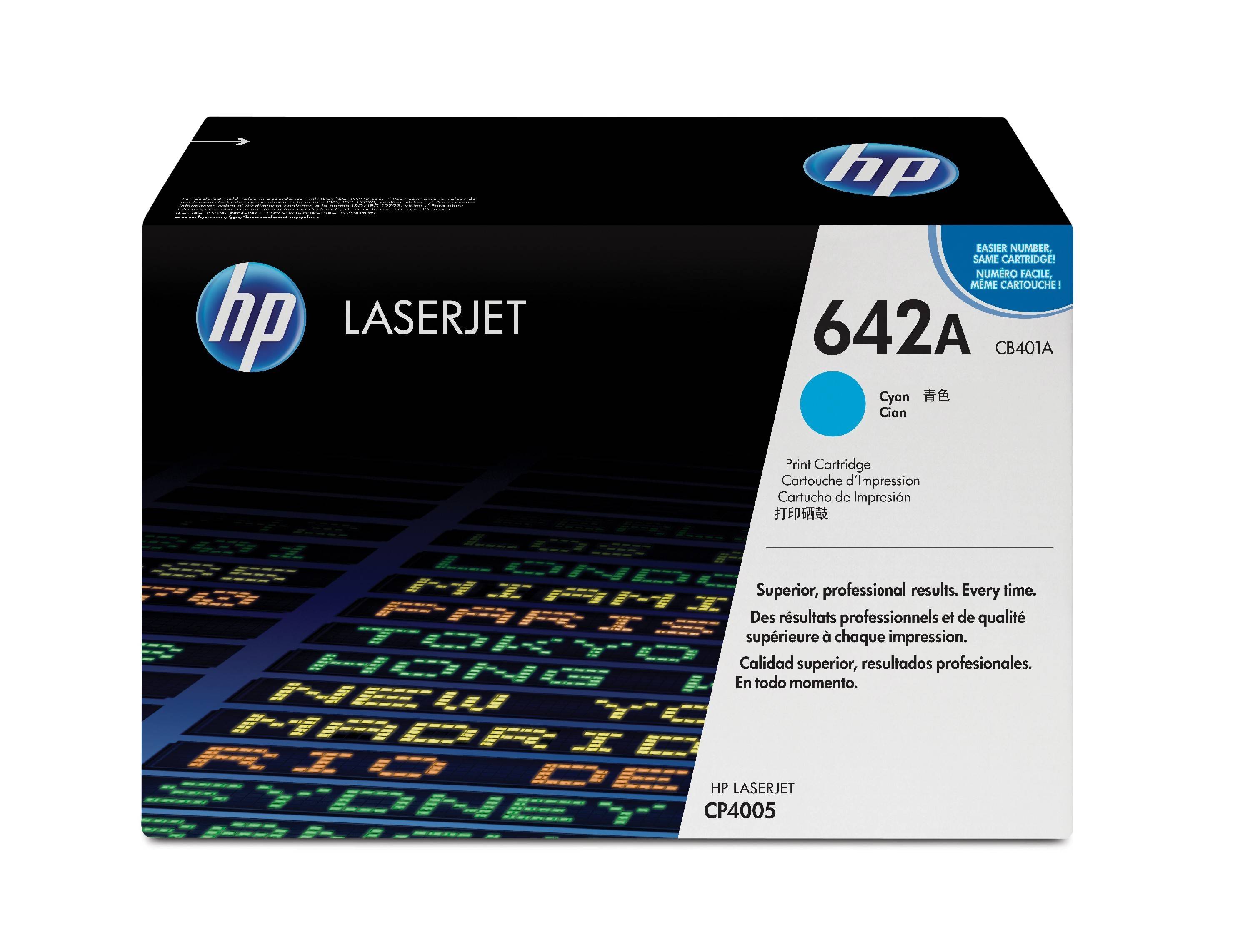 HP Tóner 642A Original Cian 7500 Lados CB401A