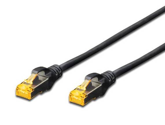 Digitus DK-1644-A-150/BL RJ45 Cable de red, cable de conexión CAT 6A S/FTP 15.00 m Schwarz Retardante de llama, Sin haló-1