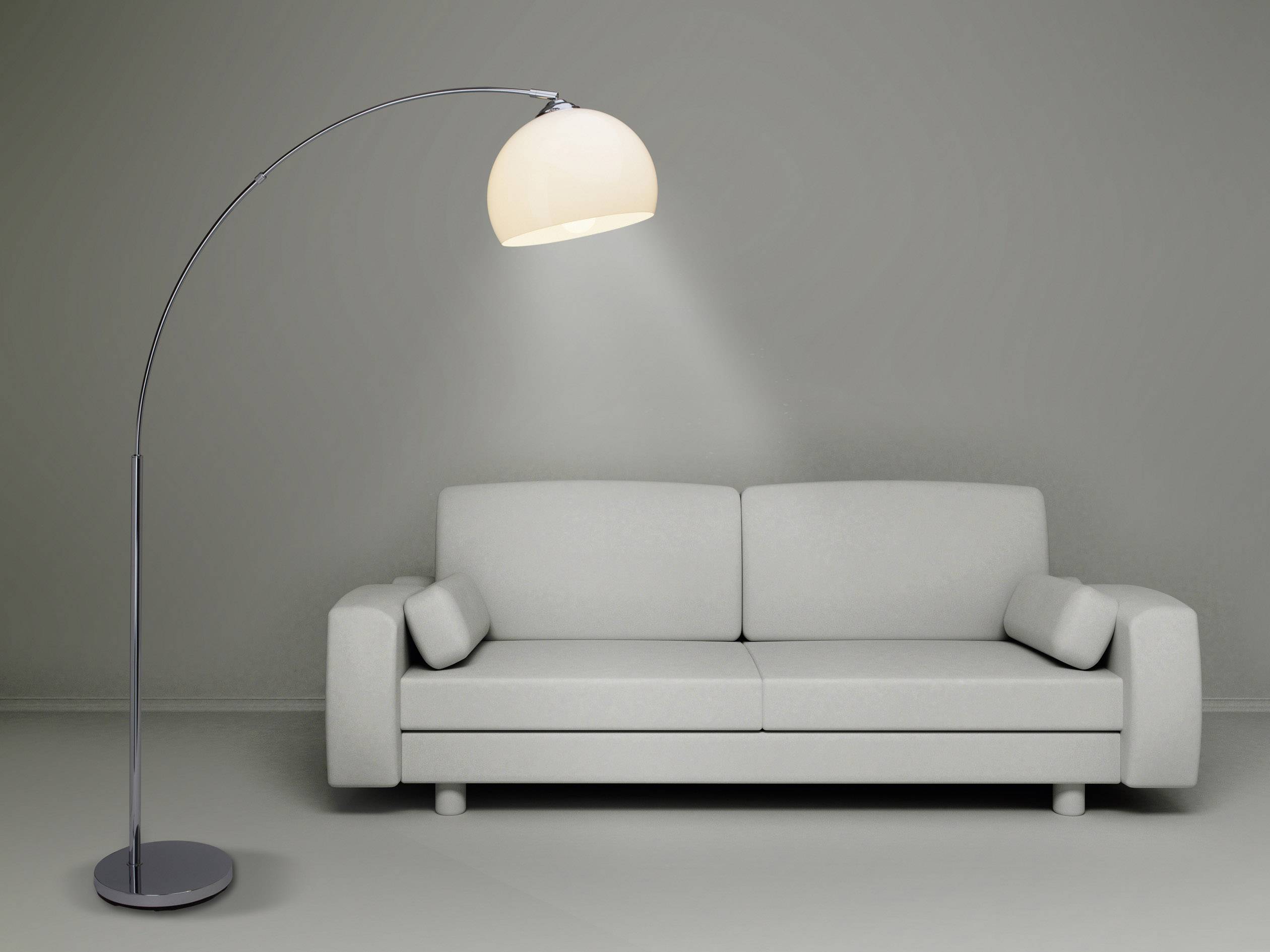 Brilliant Vessa 92940/75 Lámpara de pie LED E27 60 W Cromo, Blanco
