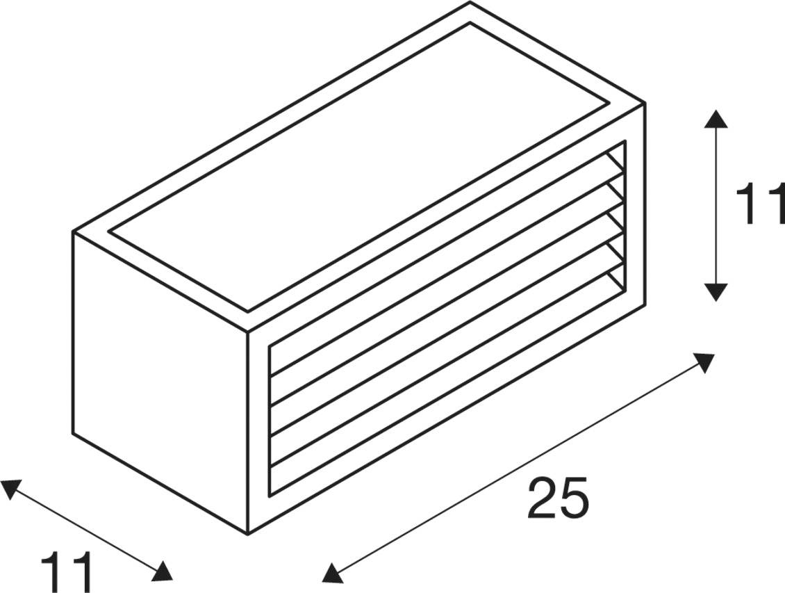 SLV BOX-L 232495 Apliques de pared para exteriores E27 Antracita-3