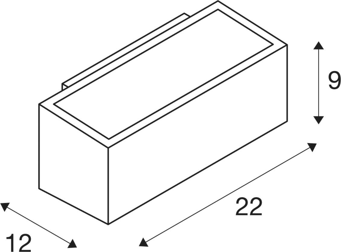 SLV BOX UP/DOWN 232485 Apliques de pared para exteriores Halógeno R7s Antracita-3