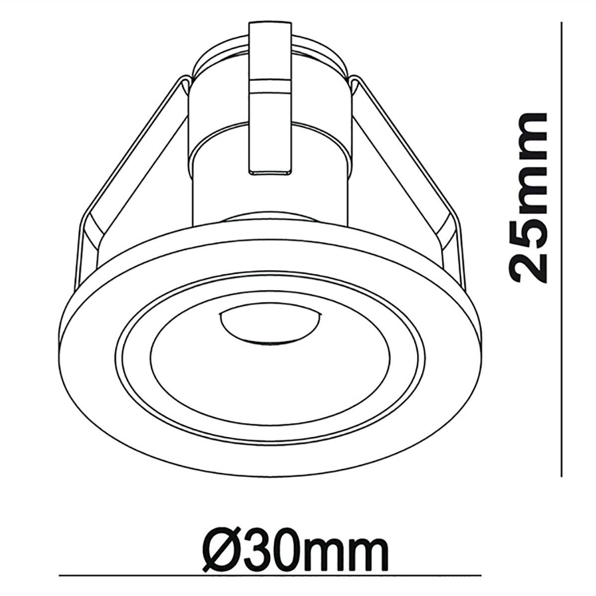 Deko Light 565172 Punto Lumi Lámpara LED de encastre LED LED instalado de forma fija 1 W Blanco tráfico (RAL 9016)-2