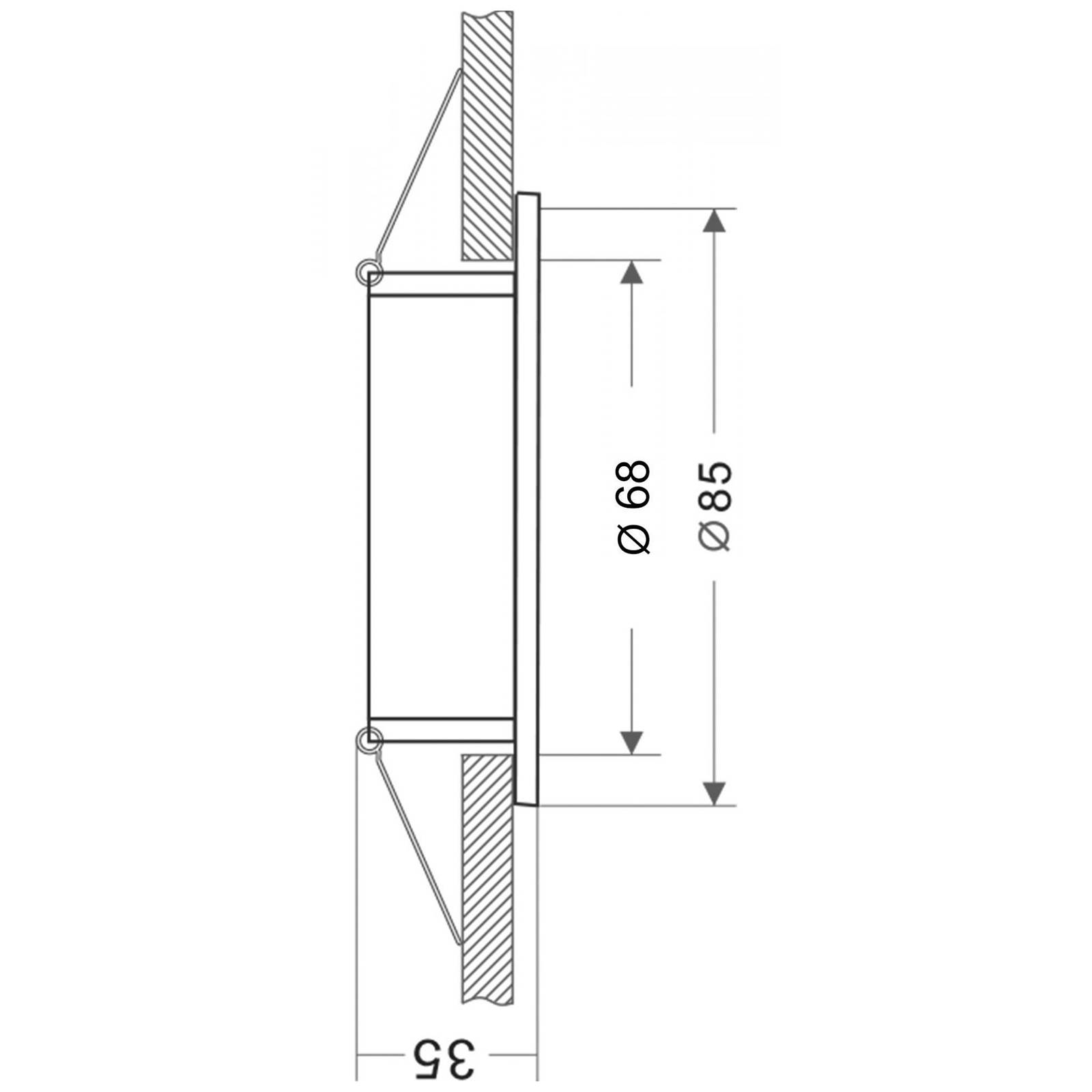 Deko Light Altair 110017 Aro encastado para techo LED, Halógeno GU5.3, MR 16 35 W Blanco señal (RAL 9003)-3