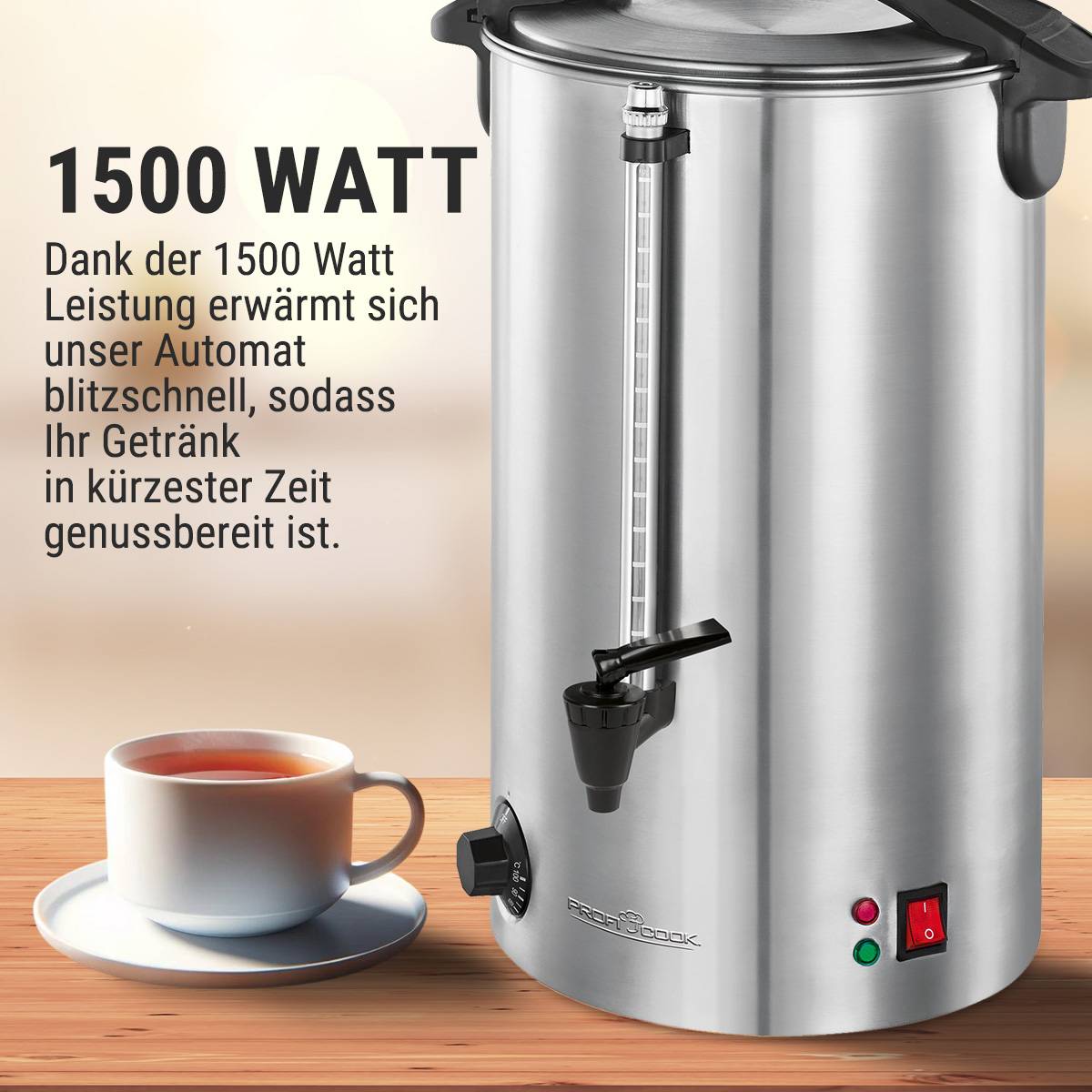 Profi Cook PC-HGA 1196 501196 Máquina de bebidas calientes Acero inoxidable-1