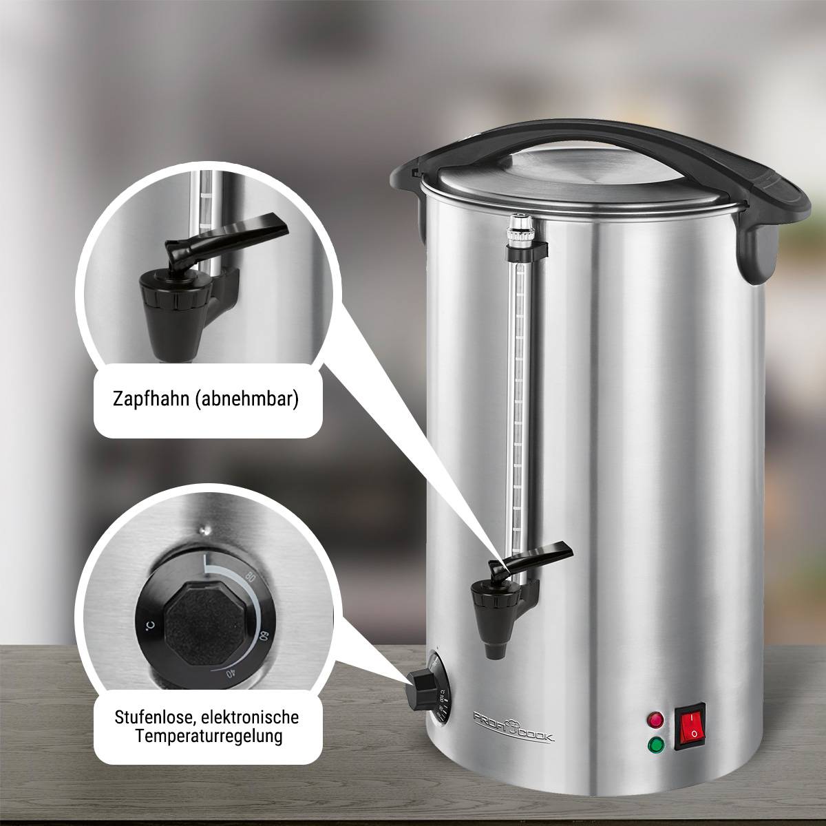Profi Cook PC-HGA 1196 501196 Máquina de bebidas calientes Acero inoxidable-2