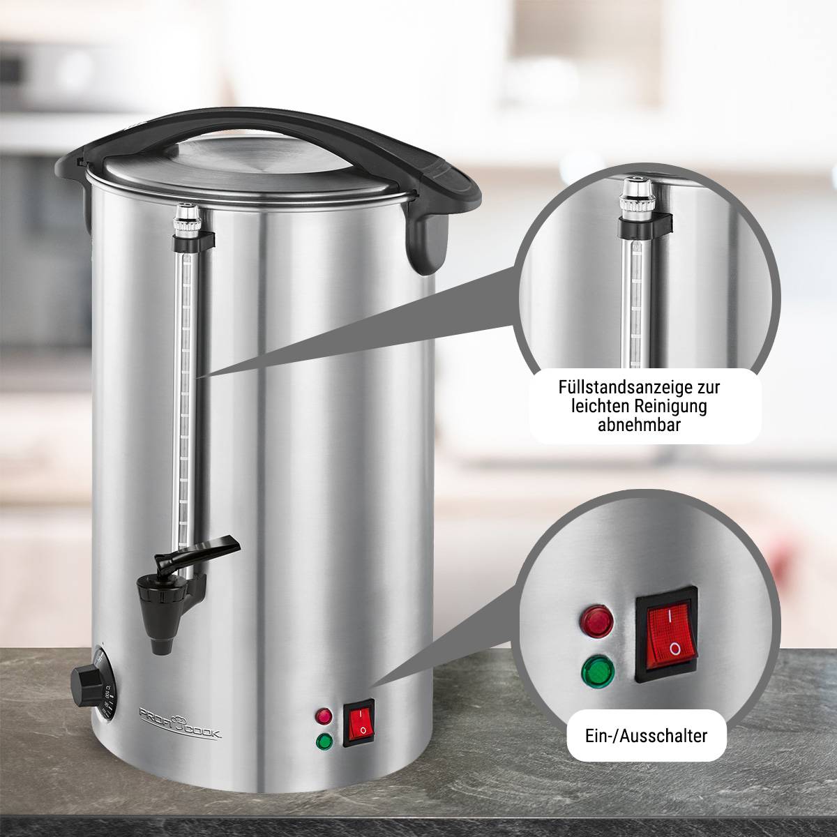 Profi Cook PC-HGA 1196 501196 Máquina de bebidas calientes Acero inoxidable-3
