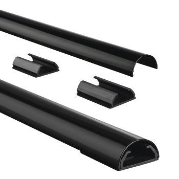 Hama Canal de cable Aluminio Schwarz Rígido (Lon. x Anch. x Alt.) 1100 x 33 x 18 mm 1 UD(S). 00083170-0