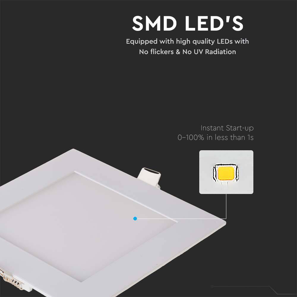V-TAC VT-1807SQ-N 214871 Panel LED encastrado Clase de eficiencia energética: F (A - G) 18 W Blanco frío Natural White-1