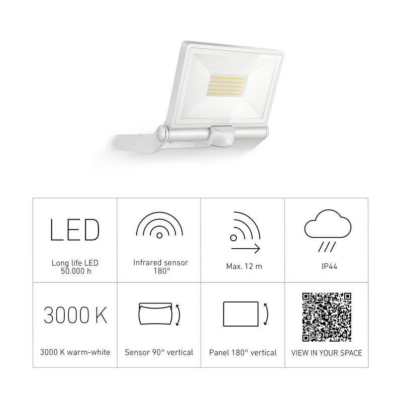 Steinel XLED ONE XL S 065270 Difusor LED para exteriores con detector de movimiento Clase de eficiencia energética: F (A-3