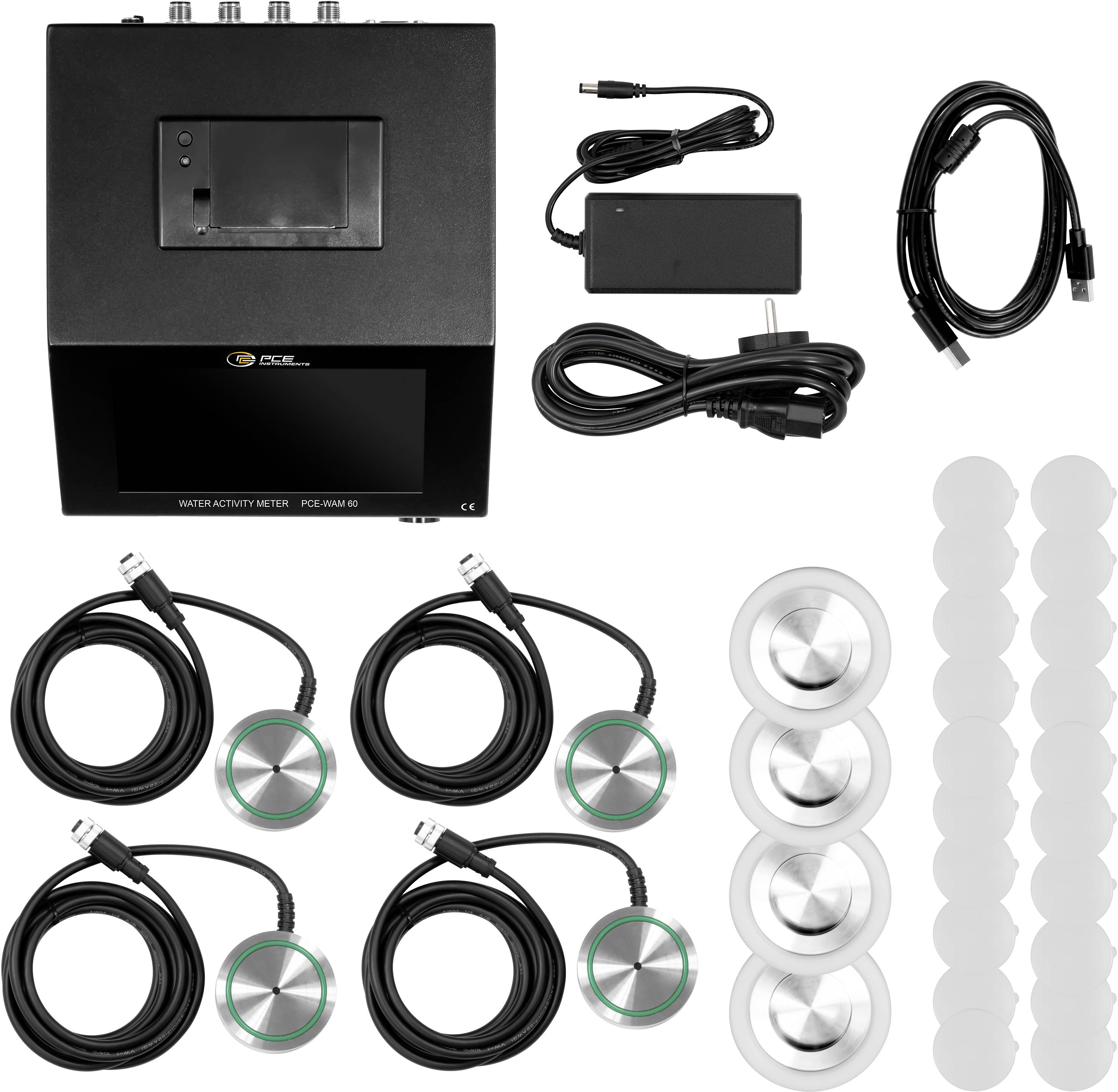 PCE Instruments PCE-WAM 60-KIT Medidor de actividad de agua Temperatura, Valor AW-6