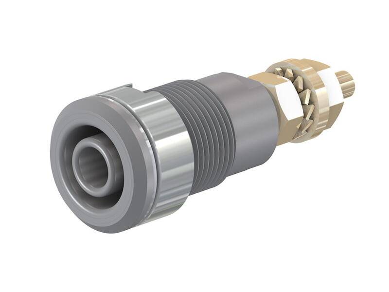 Stäubli SLB4-G Toma de seguridad para laboratorio Conector hembra, encastrable Ø del pasador: 4 mm Gris 1 ST Single