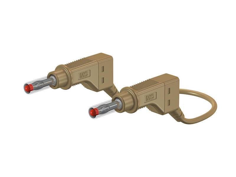 Stäubli XZG425/SIL Sicherheits-Messleitung Conector de láminas 4 mm Conector de láminas 4 mm 0.50 m Marrón 1 ST