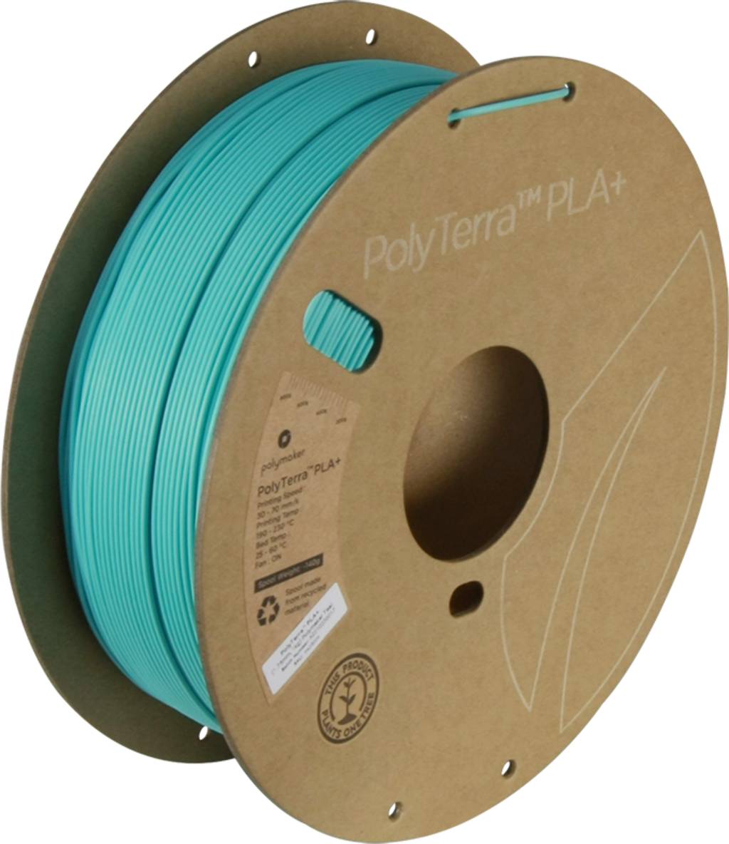 Polymaker PA05004 Regular Filamento PLA Menor contenido de plástico, Elevada rigidez 1.75 mm 1000 g Verde azulado PolyTe-5