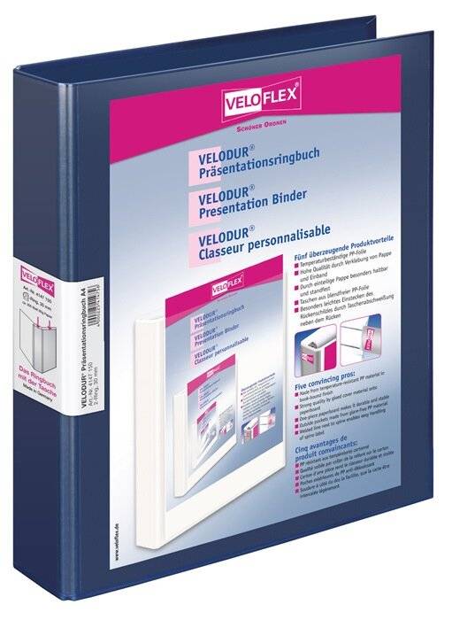 Veloflex Archivador de anillas para presentaciones VELODUR® DIN A4 Anchura del lomo: 46 mm 2 anillas 4147150-2