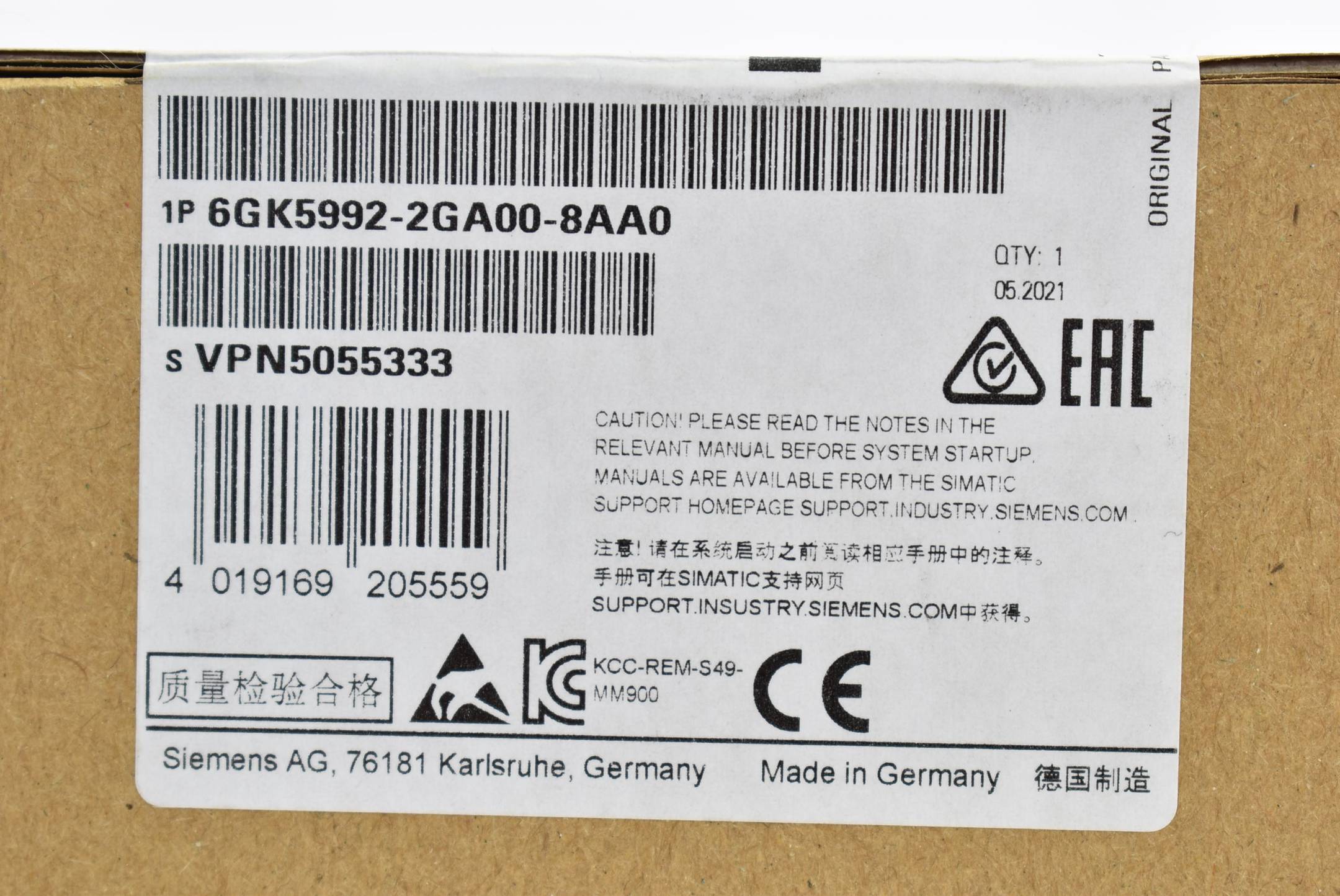 Siemens 6GK59922GA008AA0 6GK5992-2GA00-8AA0 Módulo de medios 10 / 100 / 1000 MBit/s-3