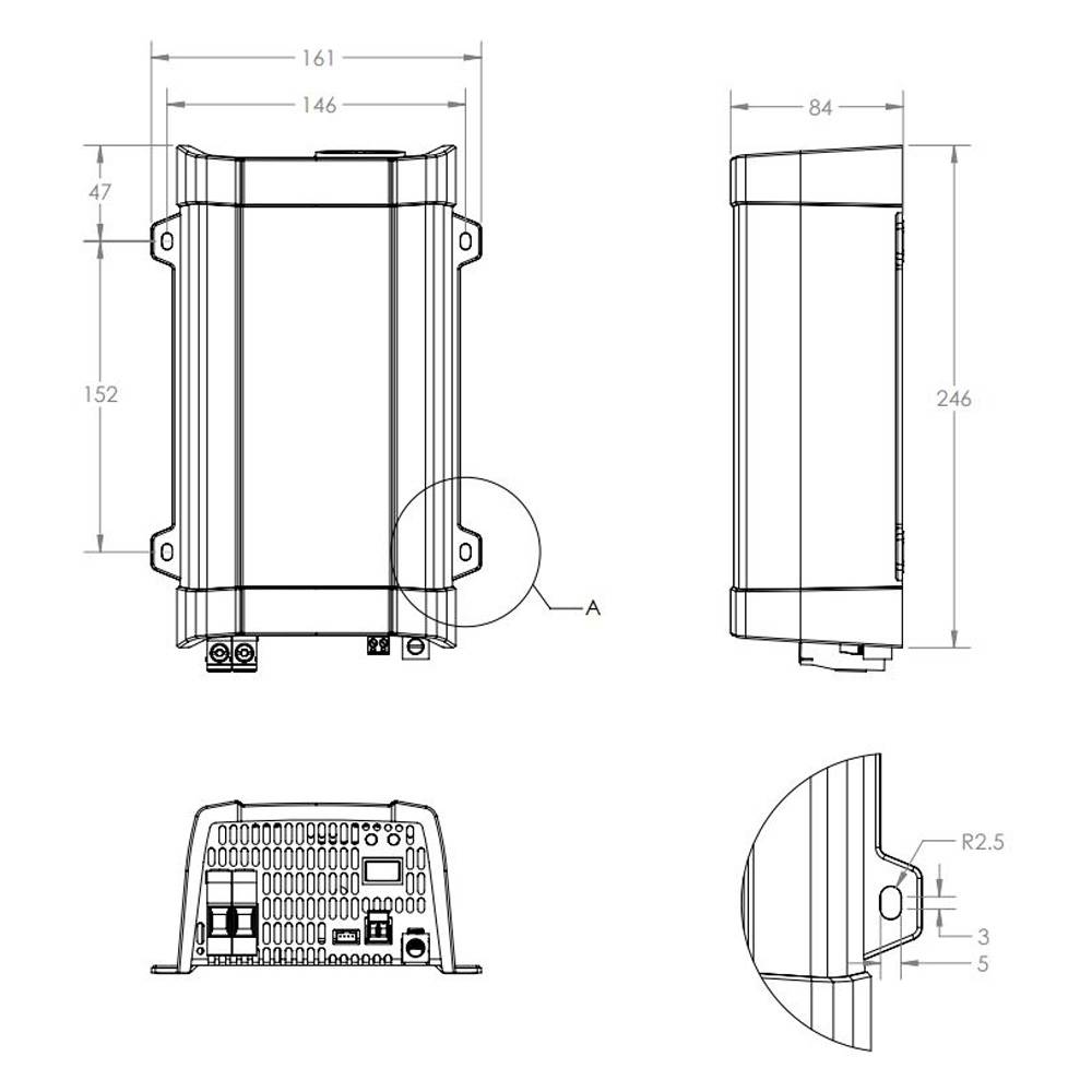 Victron Energy Invertidor 250 VA 24 V/DC - 230 V/AC Onda sinusoidal pura-2