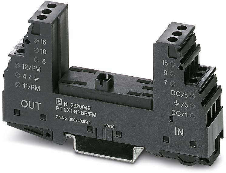 Phoenix Contact 2920036 PT 2X1-BE/FM Zócalo con protección contra la sobretensión Juego de 10 Protección de sobretensión-0
