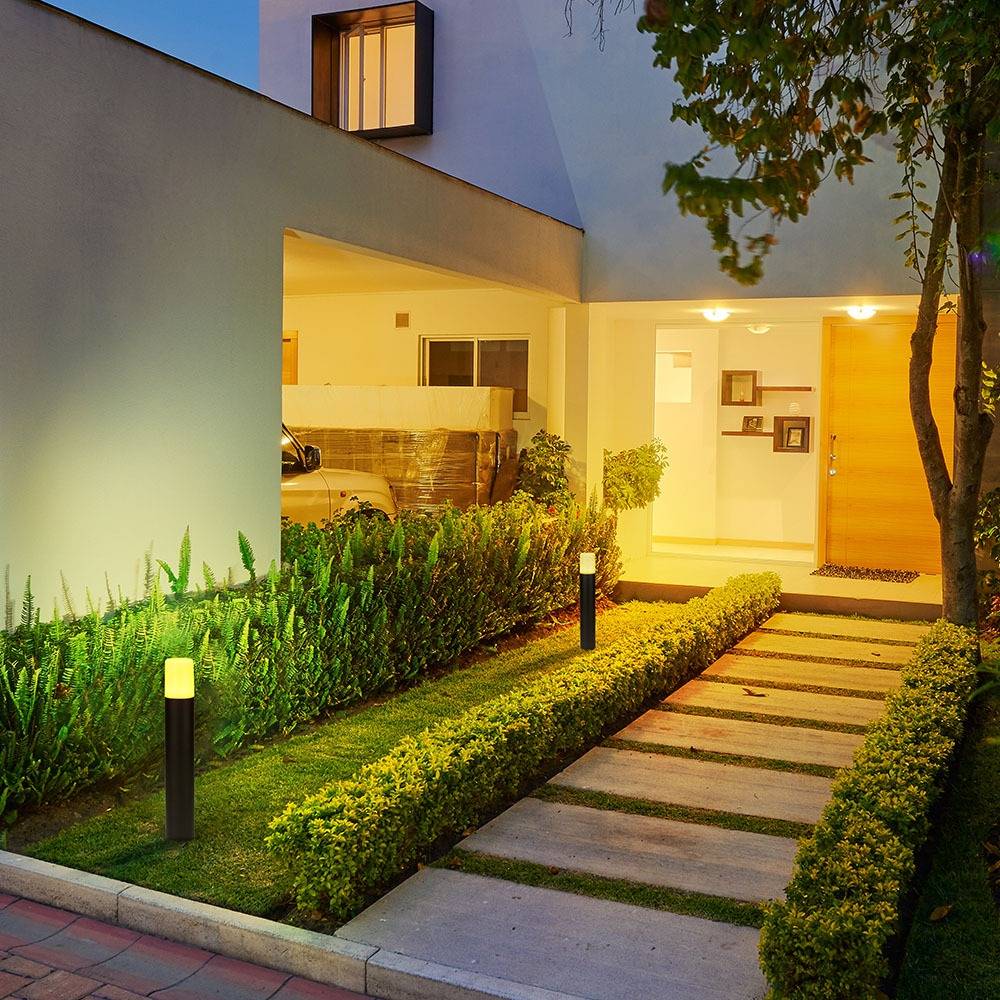 V-TAC 7567 VT-7617 Lámpara solar de pie para exteriores LED GU10 Schwarz-1