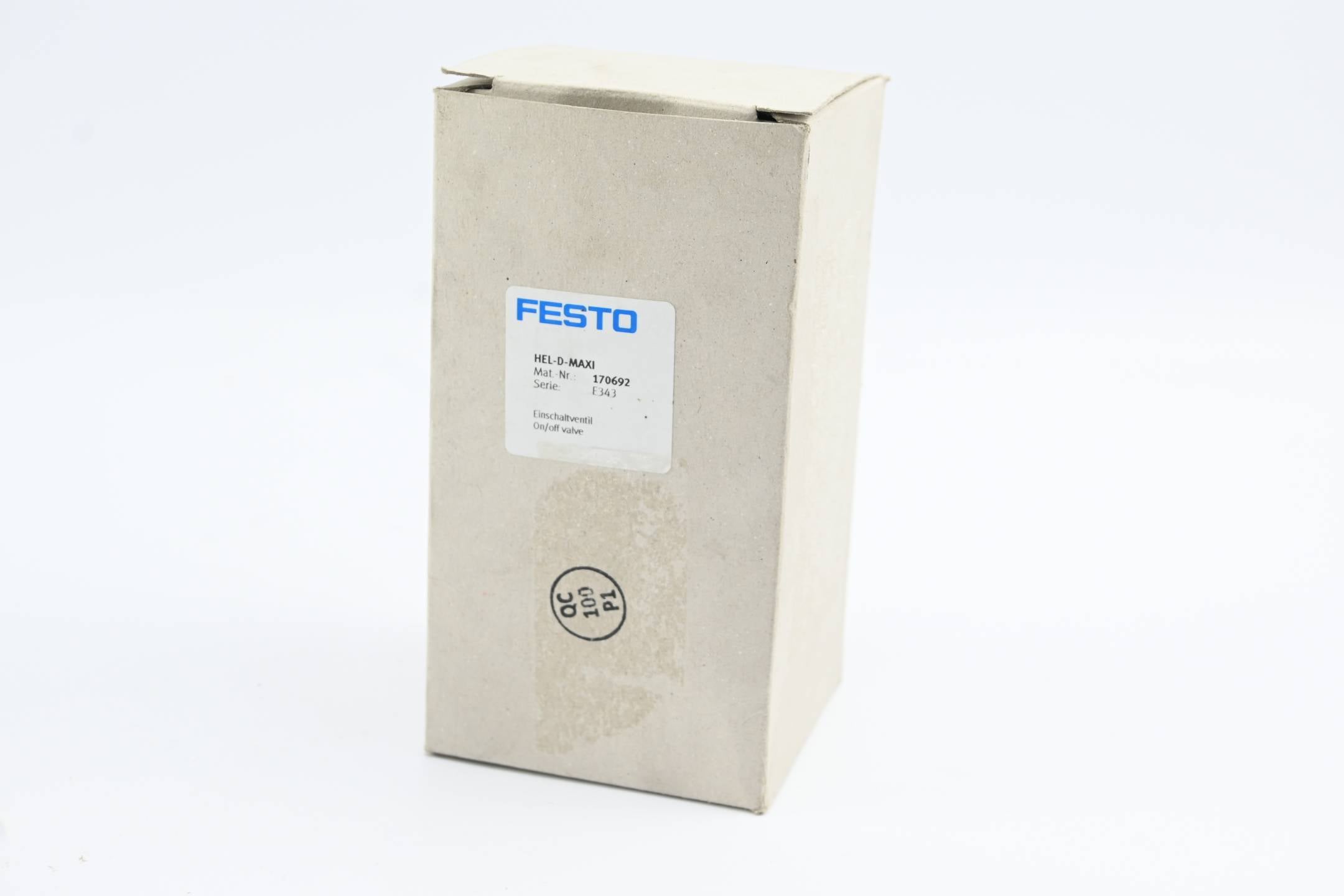 FESTO Válvula de cierre/arranque 170692 HEL-D-MAXI 1 ST
