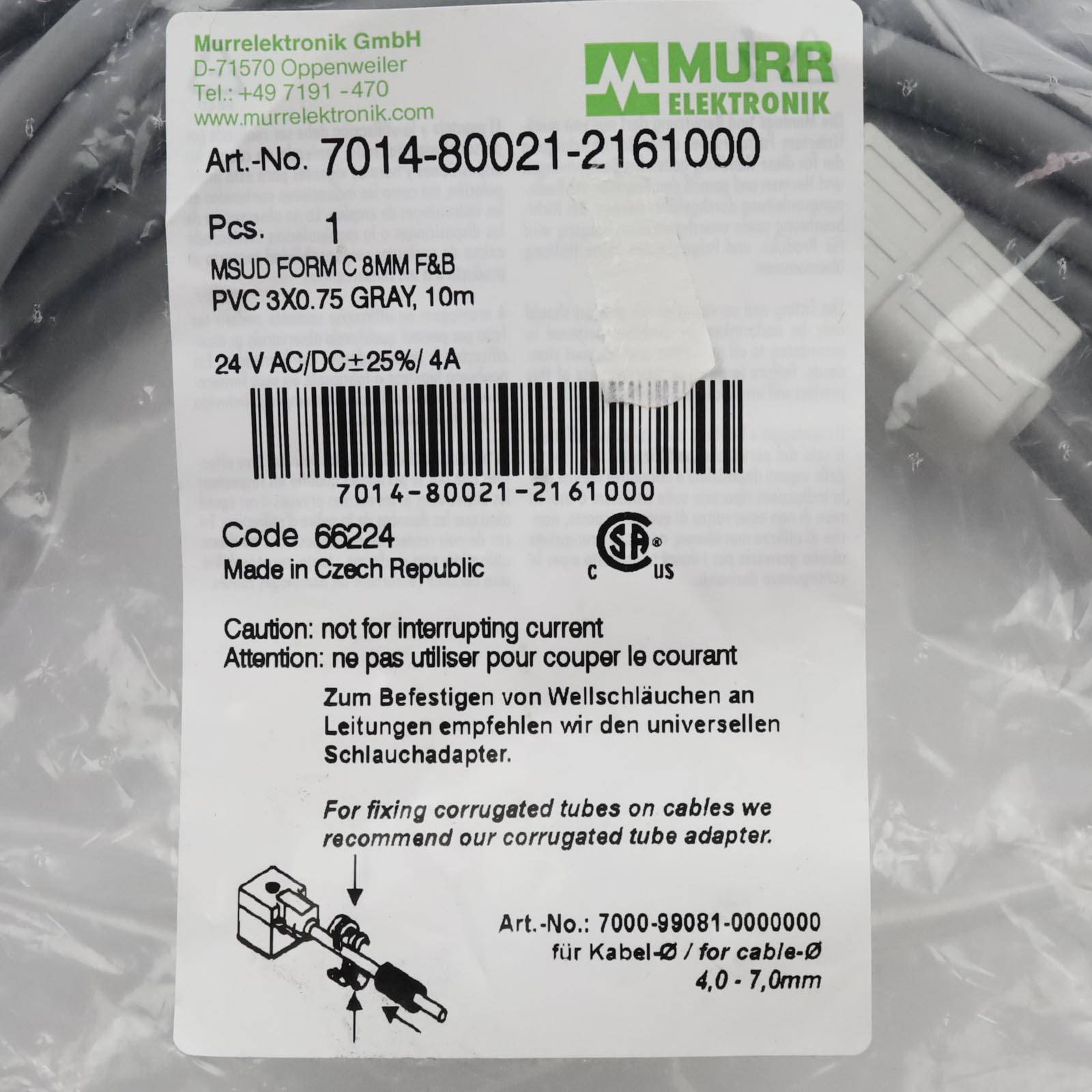 Conectores de válvula Gris 7014-80021-2161000 Murrelektronik Contenido: 1 ST-2