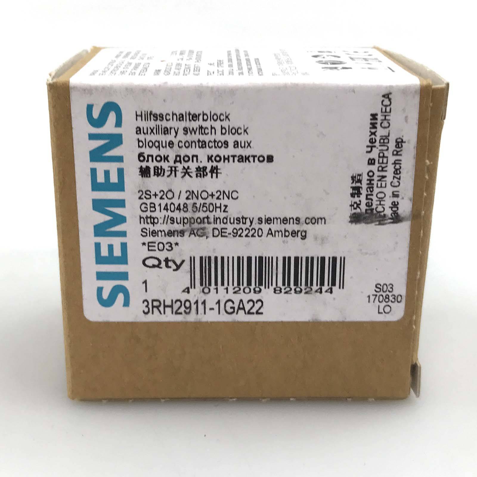 Siemens 3RH2911-1GA22 Interruptor auxiliar Con contacto auxiliar Compatible con la marca (relé): Siemens Piece 1 UD(S).-2