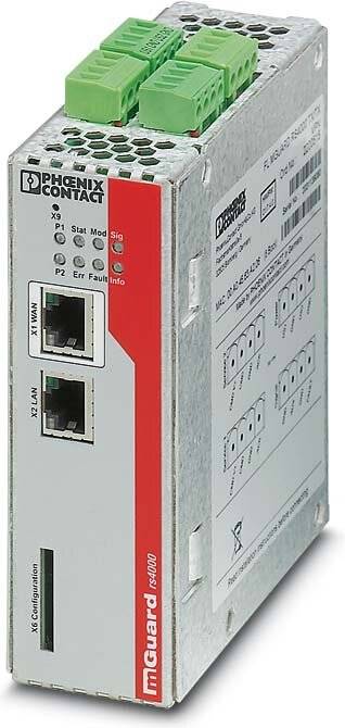 Phoenix Contact FL MGUARD RS4000 TX/TX VPN Enrutador Número de puertos Ethernet 2 Tensión de servicio 24 V/DC-1