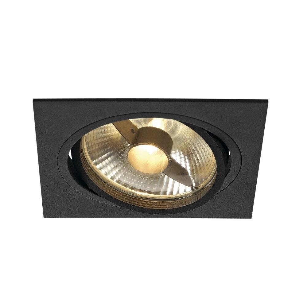 SLV 113830 New Tria 1 Lámpara de encastre Halógeno, LED GU10 75 W Negro (mate)-5