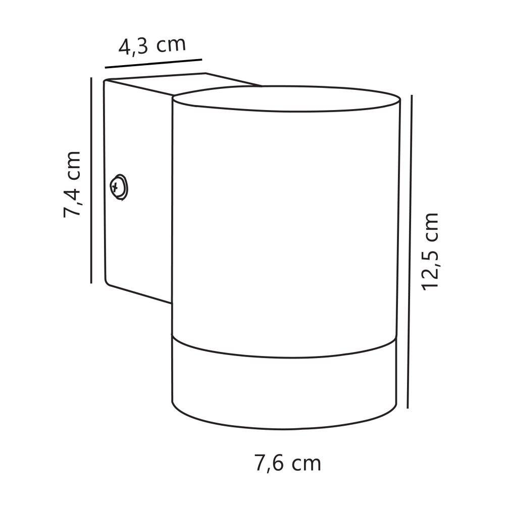 Imagen de premio para Nordlux Tin Maxi 21519929 Apliques de pared para exteriores Bombilla incandescente GU10 Aluminio