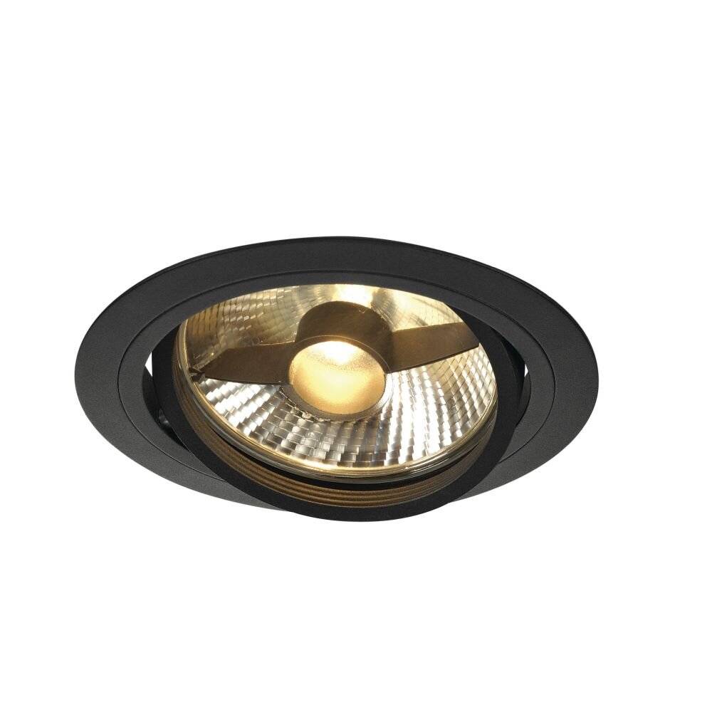 SLV 113550 New Tria 1 Lámpara de encastre Halógeno, LED GU10 75 W Negro (mate)-3