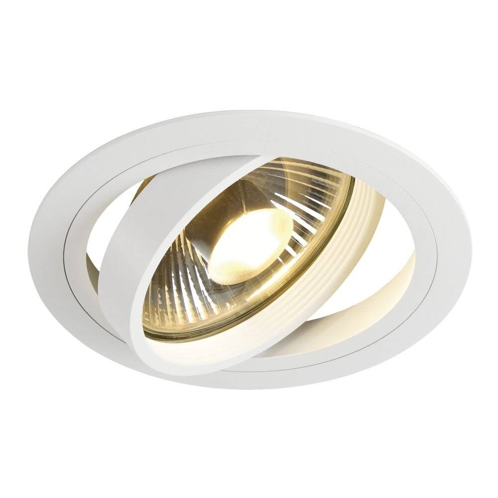 SLV 113540 New Tria 1 Lámpara de encastre Halógeno, LED GU10 75 W Blanco (mate)-2