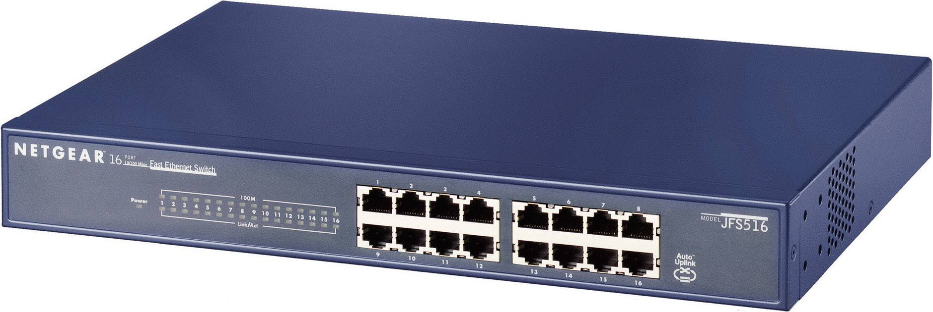 NETGEAR JFS516-200EUS JFS516 Dispositivo de red de 19 pulg. 16 puertos 100 MBit/s