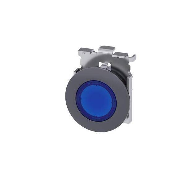 Siemens 3SU10610JD500AA0 3SU1061-0JD50-0AA0 Avisador luminoso Anillo frontal de metal, Redonda Pomo Gris arena, Blau 1 UD(S). Piece