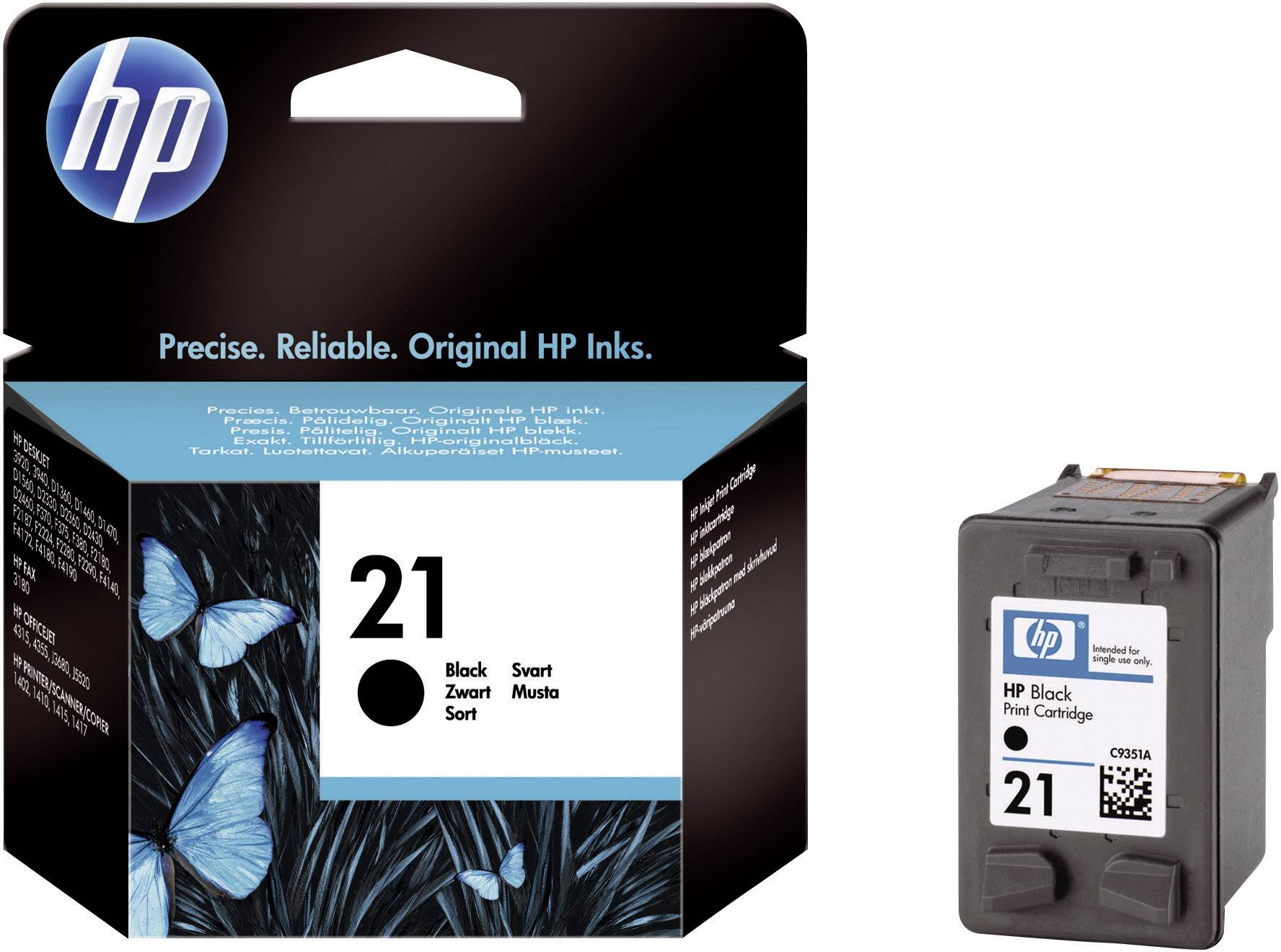 HP Ink 21 Original Negro C9351AE Tinta-0