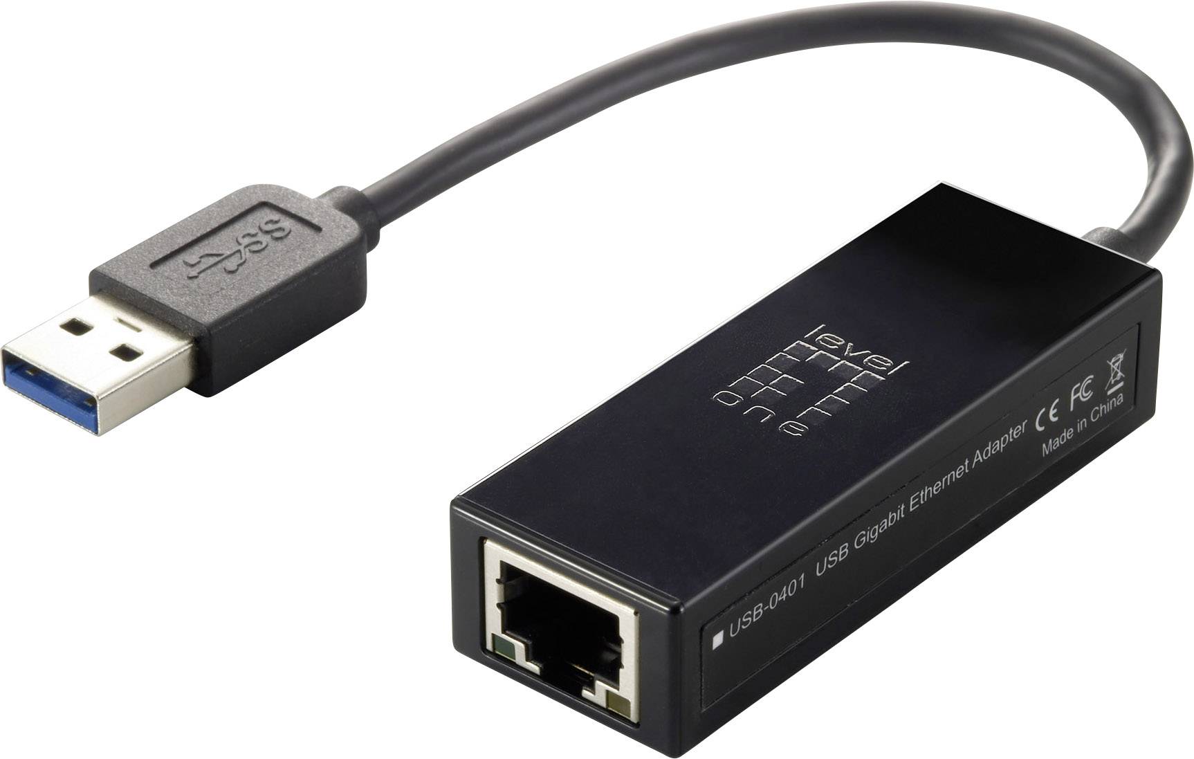 LevelOne USB-0401 Adaptador de red 1 GBit/s USB 3.2 (Gen. 1x1), Gigabit-LAN (1 Gbit/s)-0