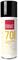 Bombe de pulvérisation blanche avec étiquette rouge 'KONTAKT CHEMIE'. Inscription '70 1 VASELINE SPRAY'. Informations sur un lubrifiant anticorrosion.