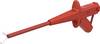 Stäubli SKPS4 RT Pince crocodile de sécurité enfichable 4 mm CAT II 1000 V rouge