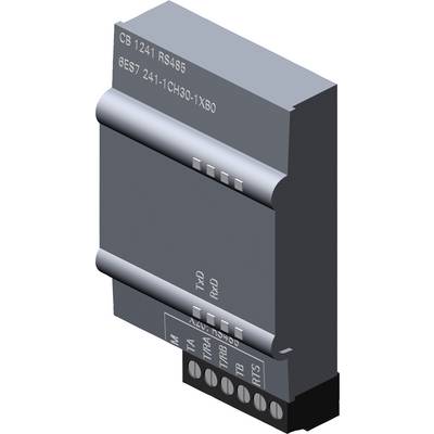 'Module de communication Siemens CB 1241 gris RS485, numéro de pièce 6ES7 241-1CH30-1XB0, doté de plusieurs ports de connexion.'
