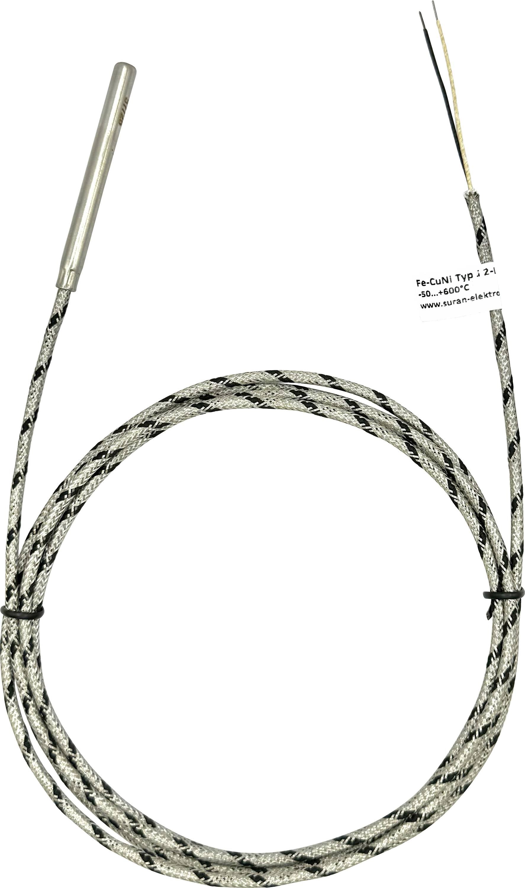 Thermocouple Enda K1-TC-J-6x60-2M-600°C sonde J Plage de mesure de température -50 à 600 °C Longueur du câble (détails) 