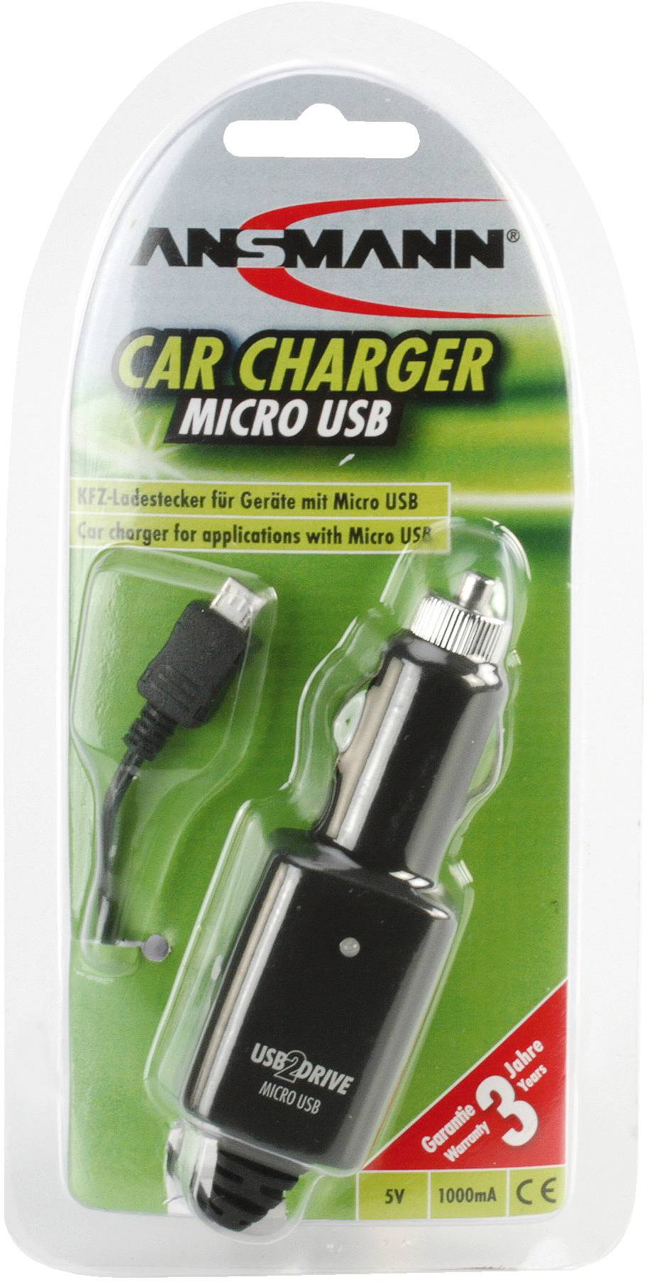Alimentation de voiture 12 à 24V DC sortie micro USB 5V 1000 Alimentation de voiture 12 à 24V DC sortie micro USB 5V 1000
