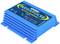 Appareil bleu nommé 'Megapulse Battery-Refresher' de Novitec pour batteries 24V. Affiche des indicateurs LED pour l'état de la batterie. Fabriqué en Allemagne.