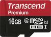 Carte microSDHC Transcend Premium 16 GB Class 10, UHS-I