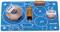 Filtre électronique de fréquence de Visaton avec circuit imprimé bleu et plusieurs bobines de cuivre et condensateurs, étiqueté avec des spécifications techniques.