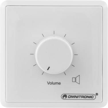 Omnitronic 80711007 encastré Commande du volume mono ELA blanc