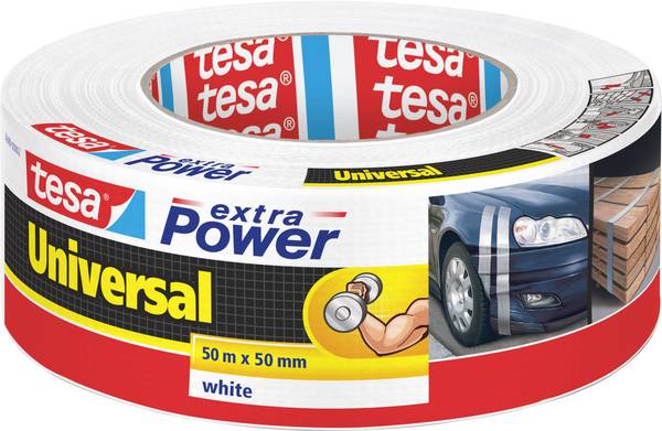 Ruban adhésif toilé tesa® extra Power tesa 56389-00002-06 blanc (L x l) 50 m x 50 mm caoutchouc 1 pc(s)